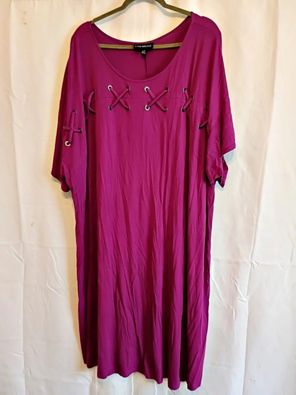 Lane Bryant Dress Lace-up Criss Cross Look in Purple Size 26W/28W
